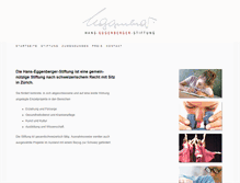 Tablet Screenshot of hans-eggenberger-stiftung.ch